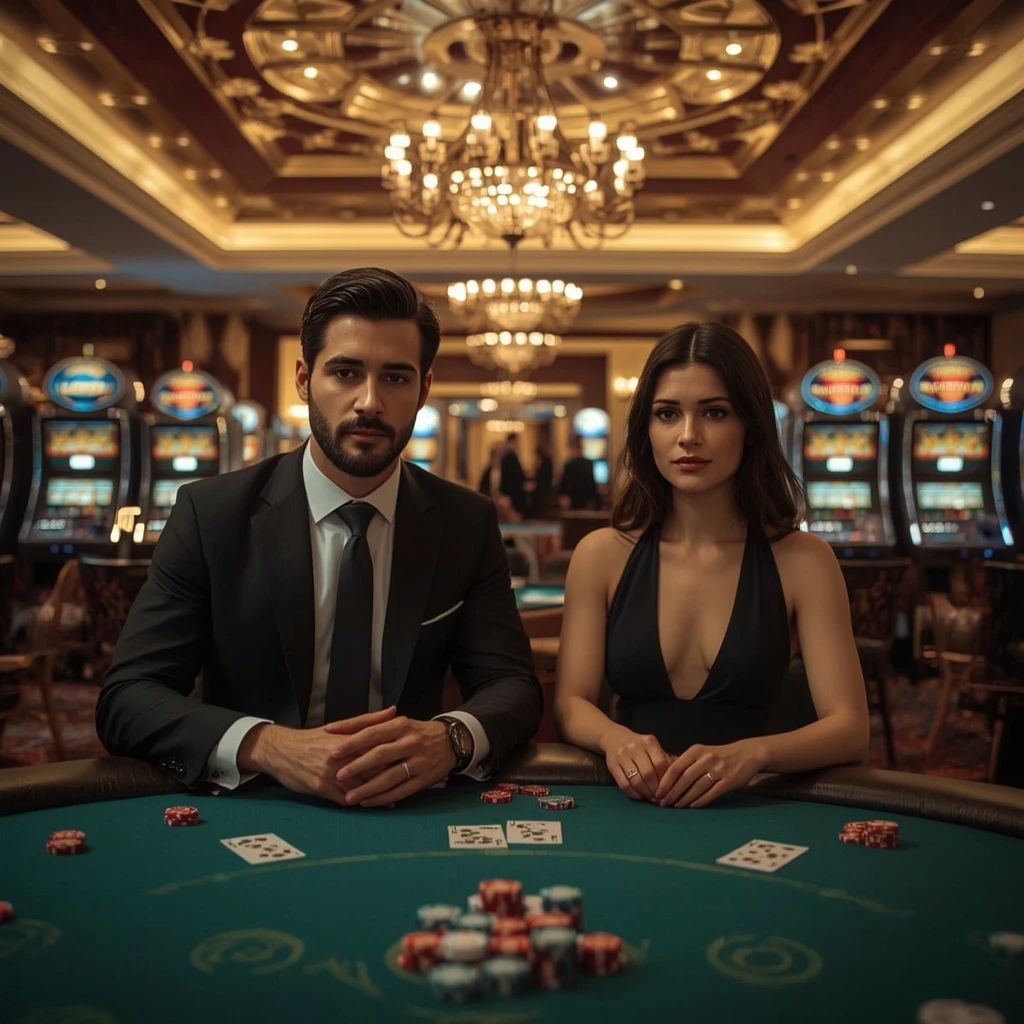 Deux joueurs de poker dans un Yes O rNo Casino